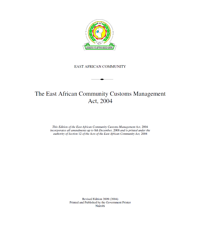 EAC customs management act -Rev 2017